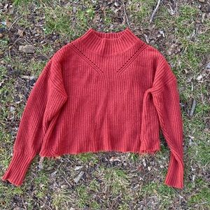 SHEIN Burgundy v-neck Sweater Sz M